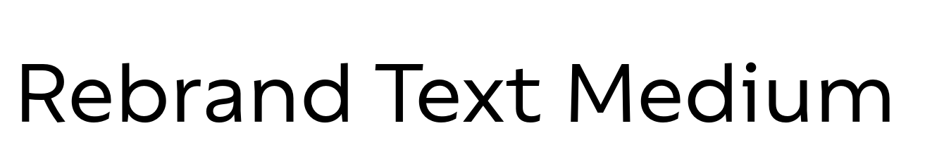 Rebrand Text Medium